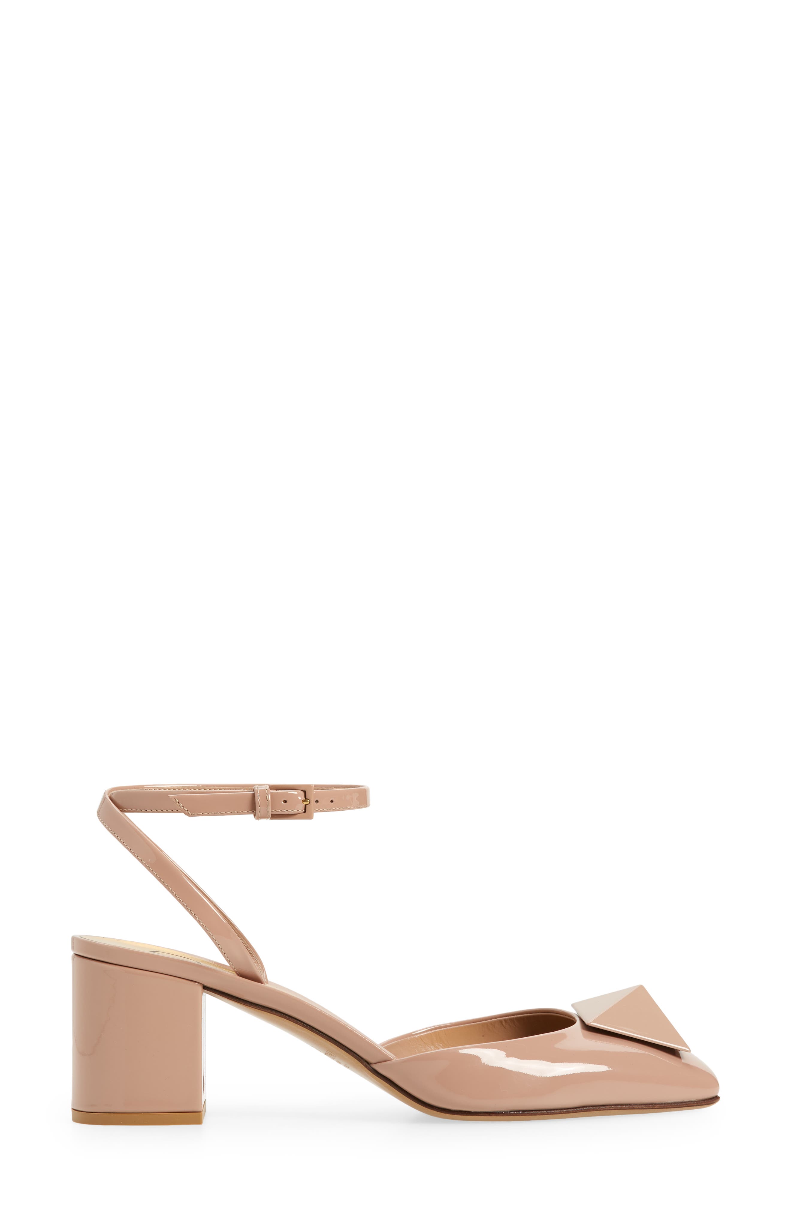 One Stud Ankle Strap Pump, Alternate, color, ROSE CANNELLE