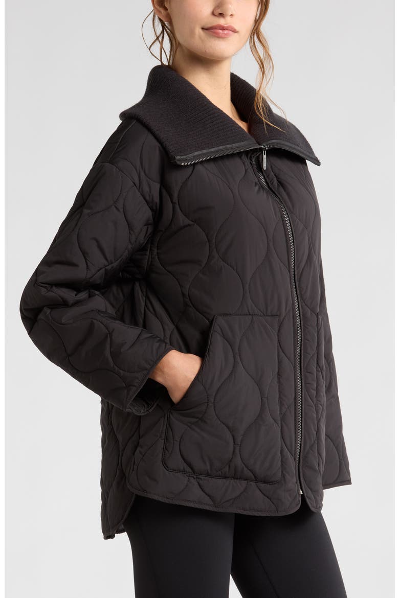 Onion Quilted Jacket, Alternate, color, BLACK