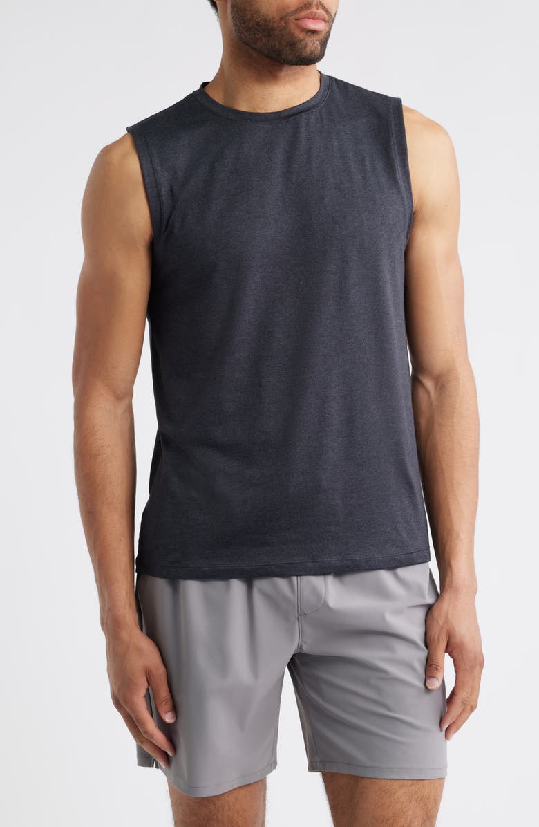 Zella Dynamic Tank, Main, color, Grey Dark Charcoal Heather