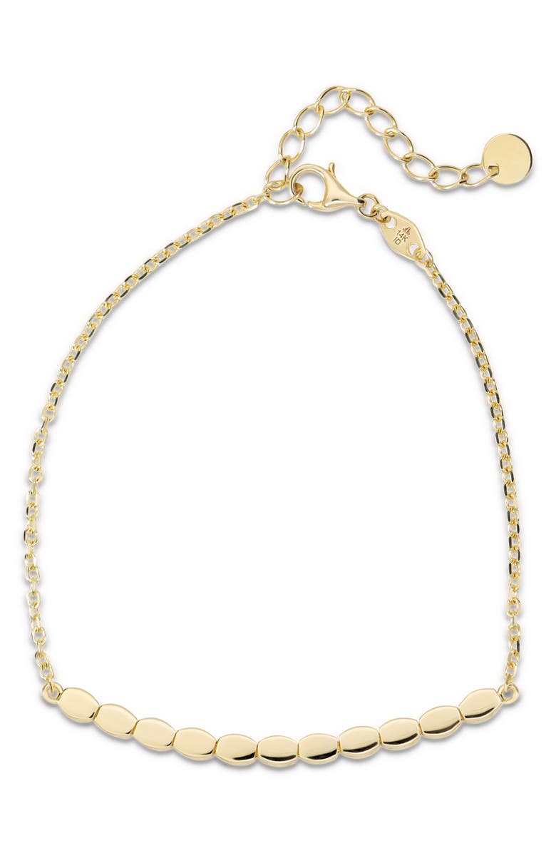 DEVATA Hexagon Link Chain Bracelet in 14K Gold, Alternate, color, Yellow Gold