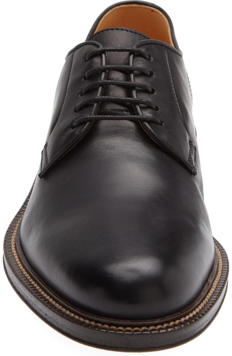 Brunello Cucinelli Leather Derby, Alternate, color, C101 Black