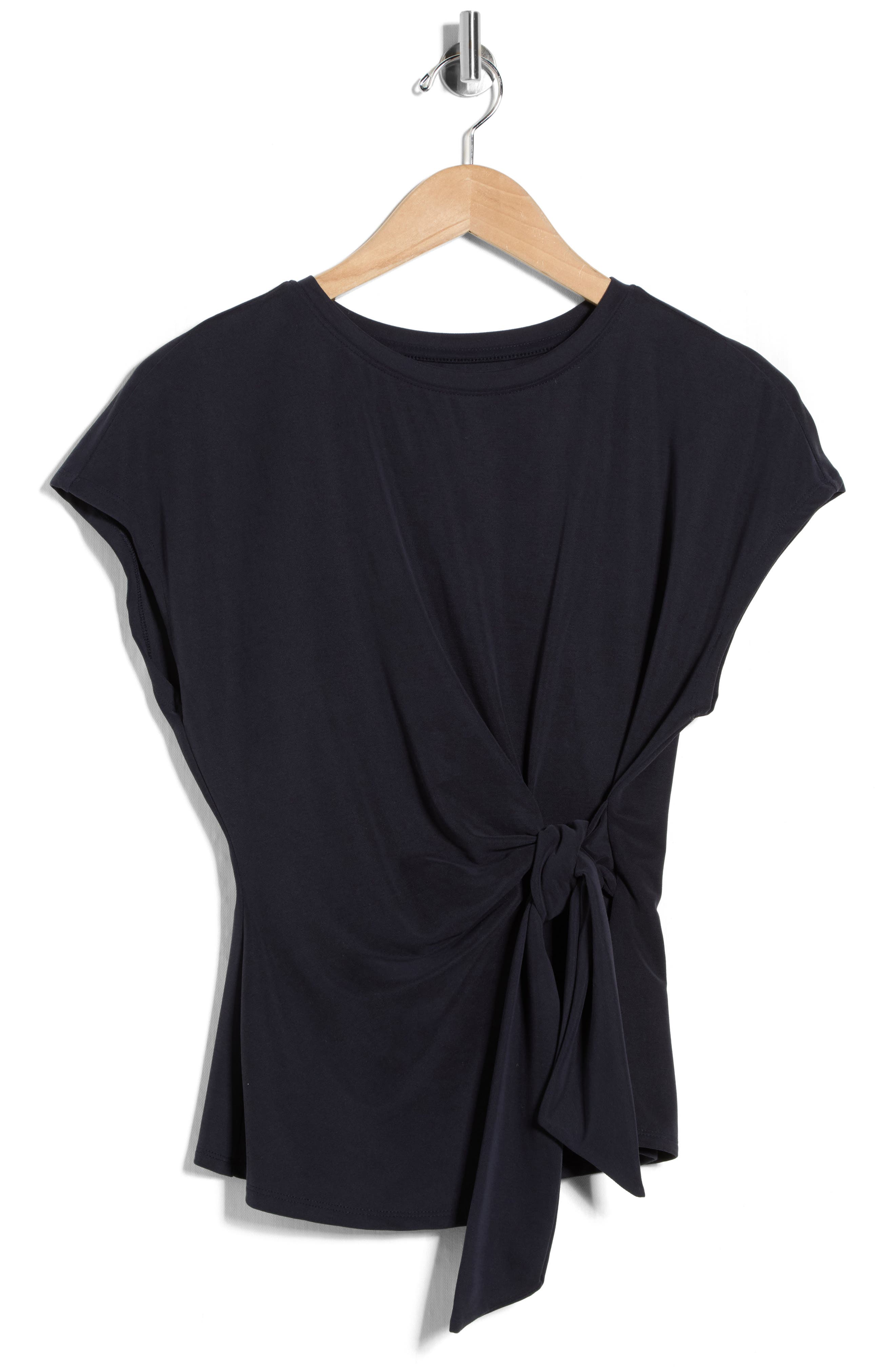 Short Sleeve Tie Detail Top - image 2