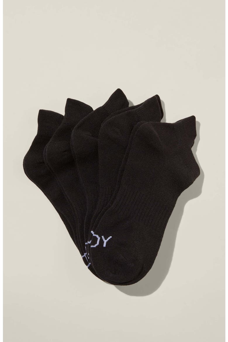 Women's Active Body 5Pk Ankle Sport Sock, Main, color, Black