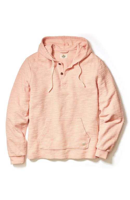 Marine Layer Portola Slub Cotton Beach Hoodie In Pink