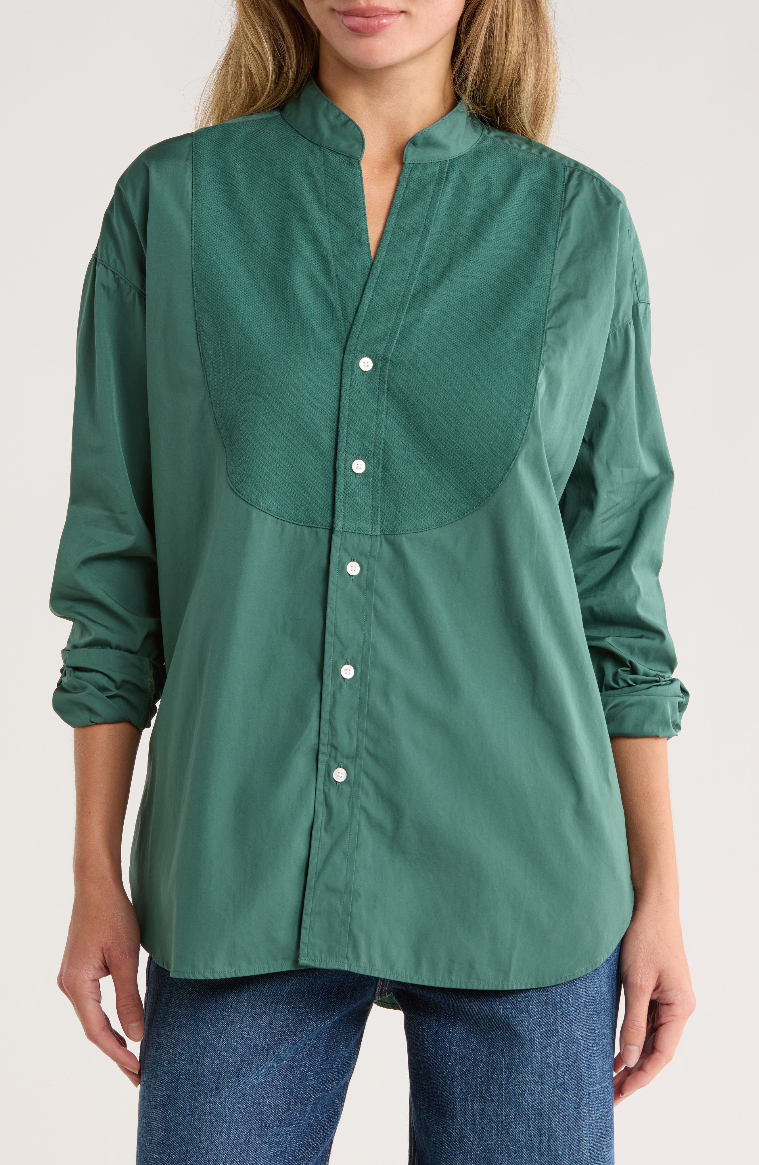Frank & Eileen Victoria Surplice Neck Button Up Shirt