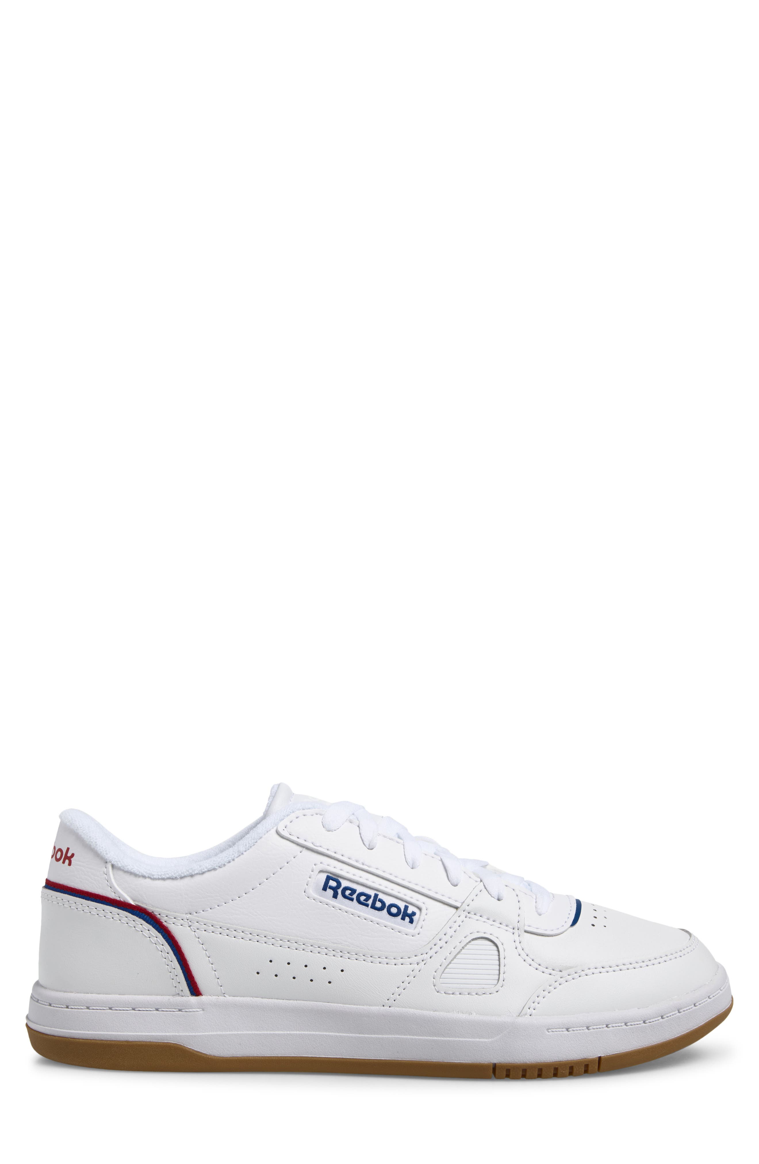 Court LXS Leather Sneaker, Alternate, color, WHITE
