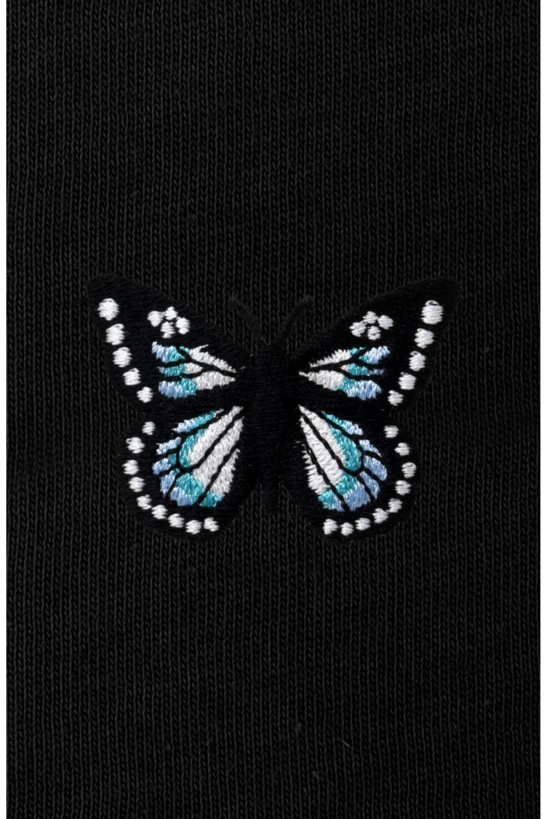 Butterfly Relaxed Sweatshirt, Alternate, color, Black
