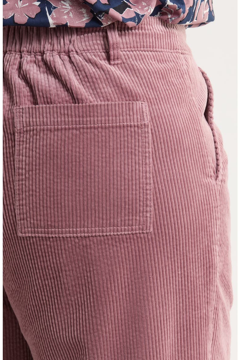 Asphodel Crop Wide Leg Corduroy Pants, Alternate, color, ELDERBERRY