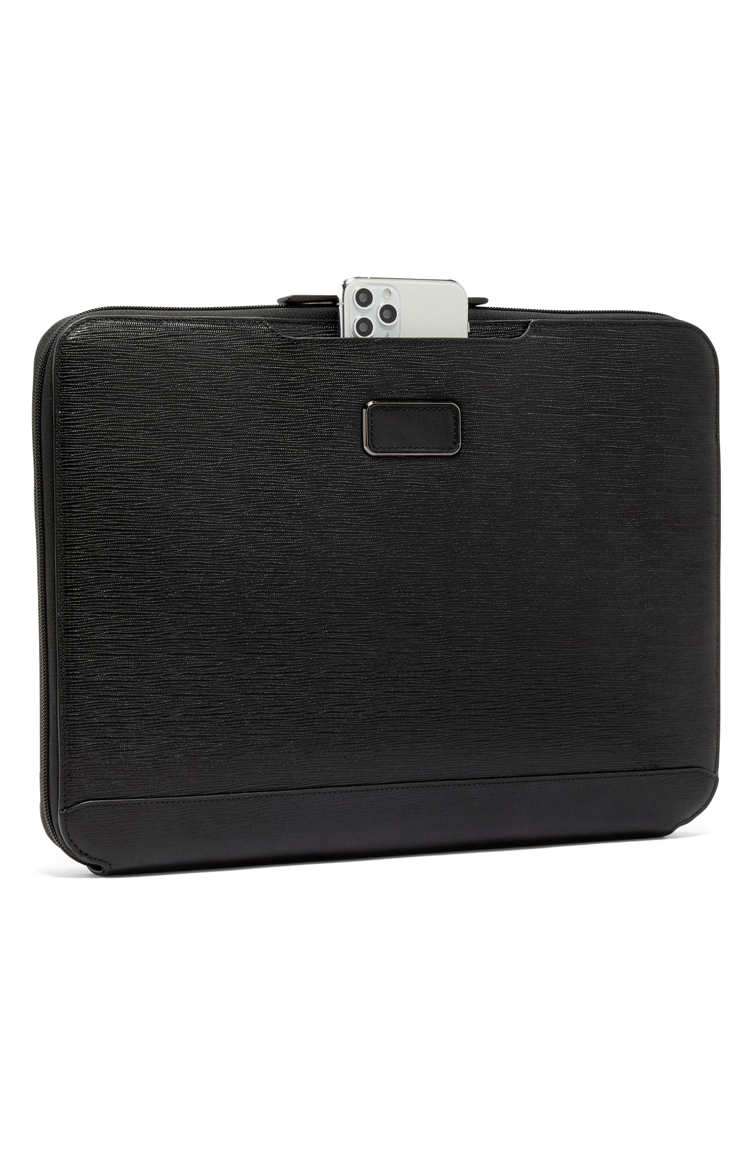 TUMI Nassau Laptop Portfolio, Alternate, color, Black Embossed