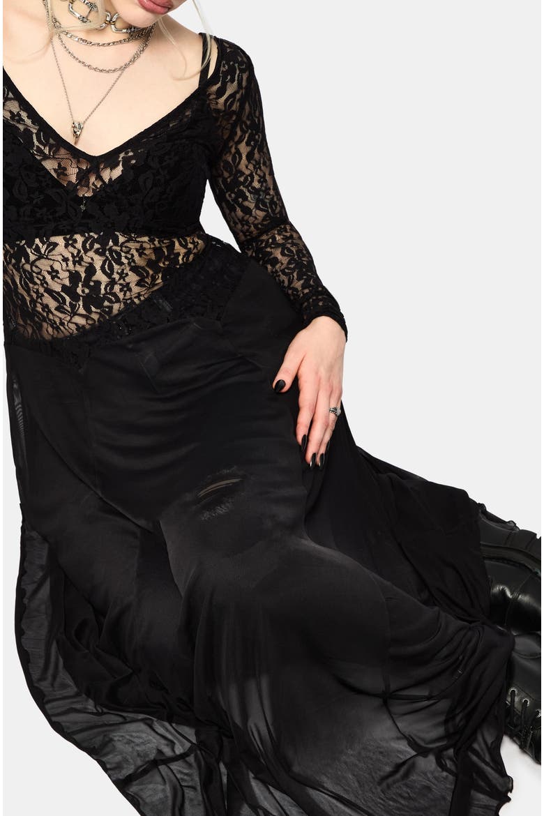 Eltharia Lace Bodice Maxi Dress, Alternate, color, Black