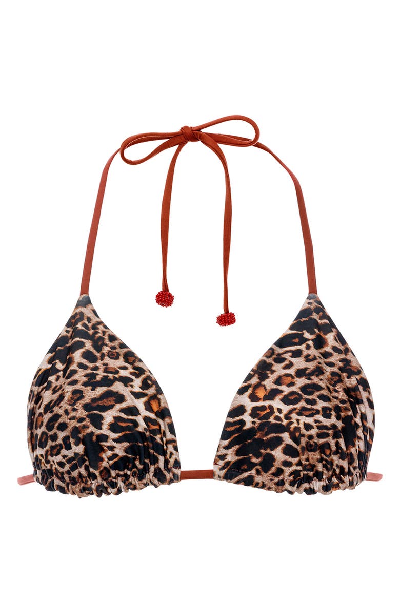 Agua Bendita Lolita Reversible Triangle Bikini Top, Alternate, color, Blue