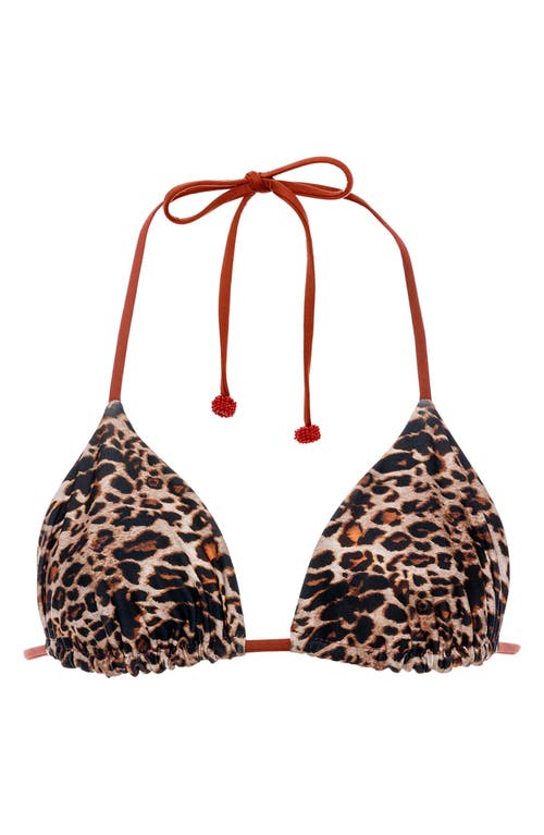 Agua Bendita Lolita Reversible Triangle Bikini Top In Multi