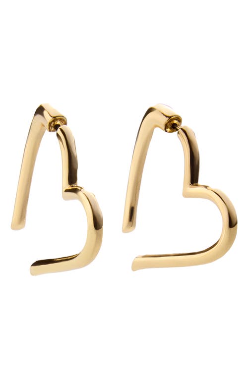 Baublebar Emory Heart Hoop Earrings In Gold