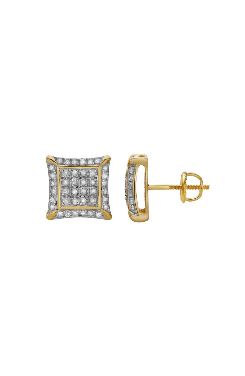 LuvMyJewelry Maravilha 10K Yellow Gold Diamond Unisex Earrings - 0.33 Cts, Main, color, 10K Yellow Gold