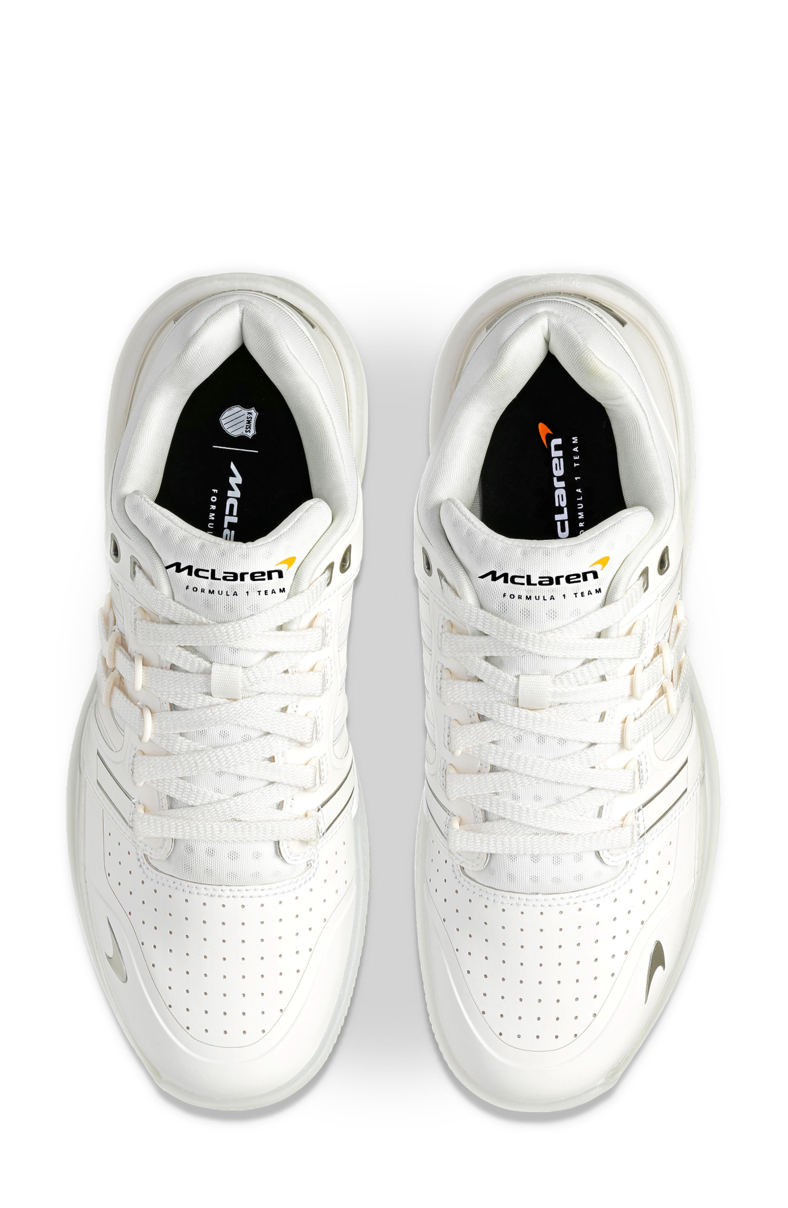 K-Swiss x McLaren Si-18 Ultrashot Sneaker, Alternate, color, Snow White/White