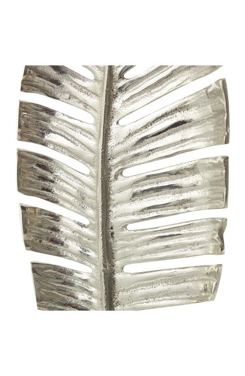 Uma Contemporary Leaf Statue In Silver