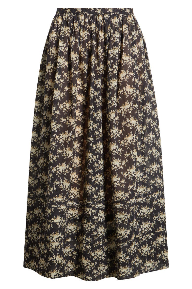 Marcie Floral Print Organic Cotton Skirt, Alternate, color, NIOR ROSIER FLORAL
