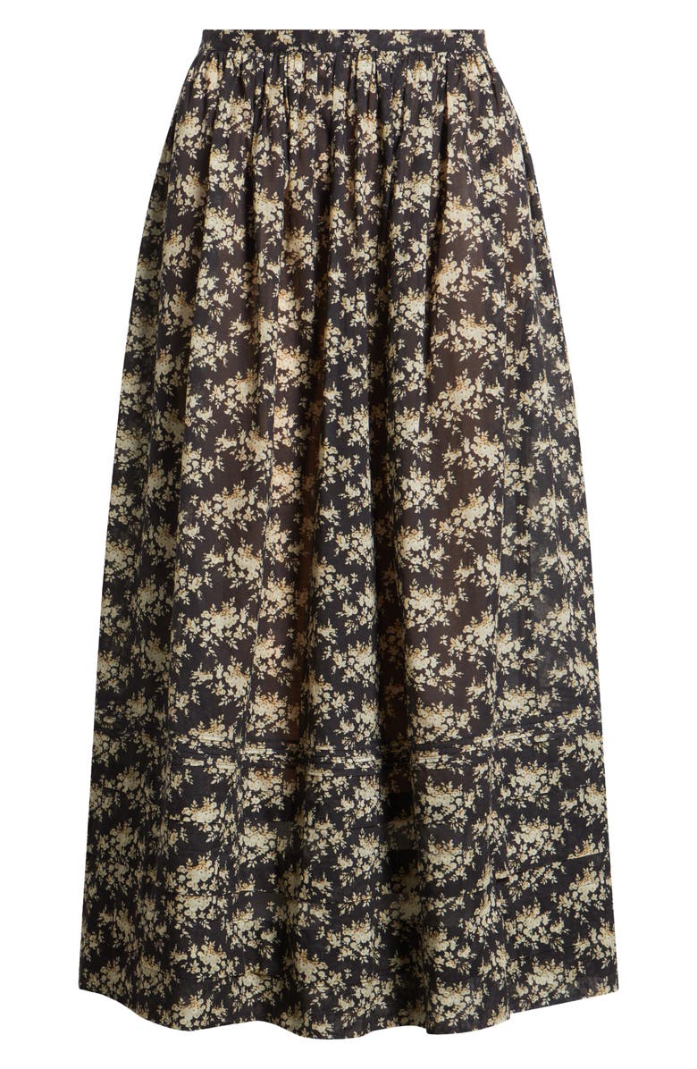 DÔEN Marcie Floral Print Organic Cotton Skirt, Alternate, color, Nior Rosier Floral