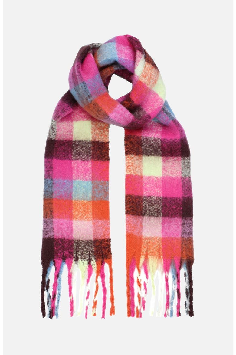 Color Block Super Fluffy Scarf, Alternate, color, Multi