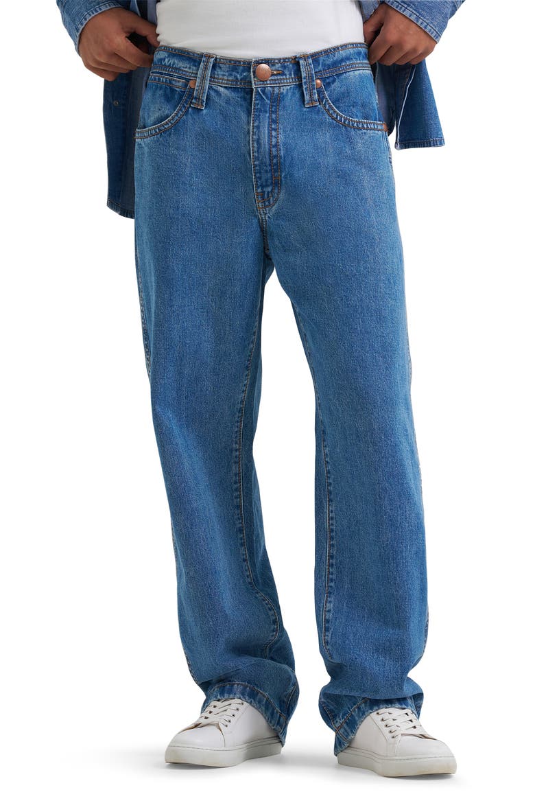 Relaxed Leg Mid Rise Jeans, Main, color, COWBOY FADE