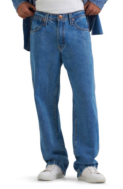 Relaxed Leg Mid Rise Jeans