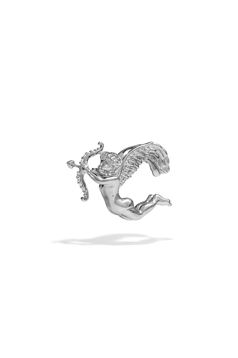 Cupid Ear Cuff, Main, color, STERLING SILVER