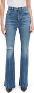 Favorite Daughter The Valentina High Waist Raw Hem Flare Leg Jeans