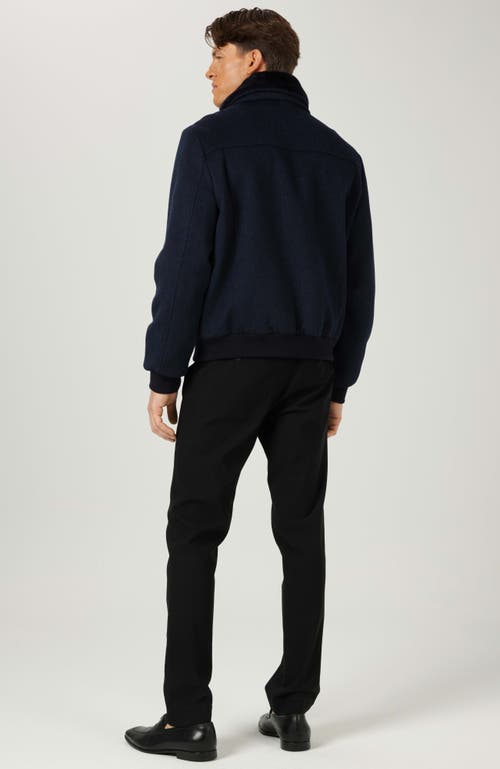 Gorski Wool Jacket With Shearling Lamb In Blue