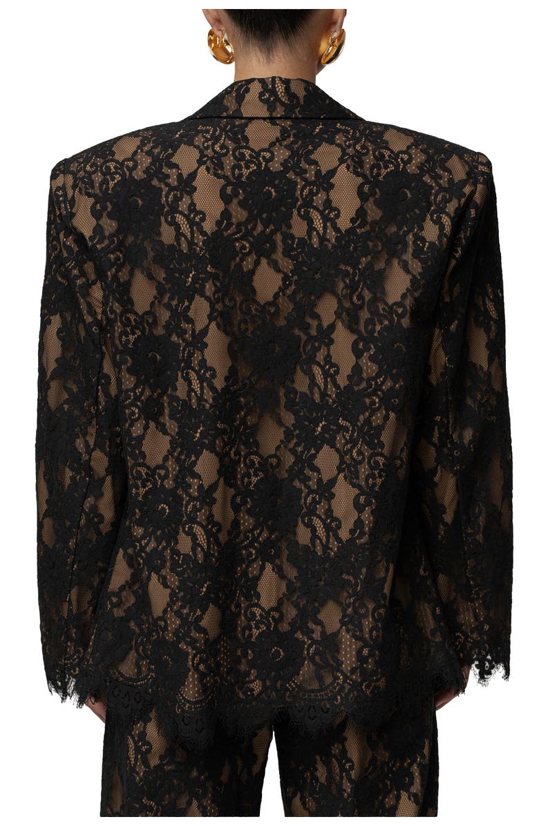 JLUXLABEL Lace And Desire Blazer, Alternate, color, Black