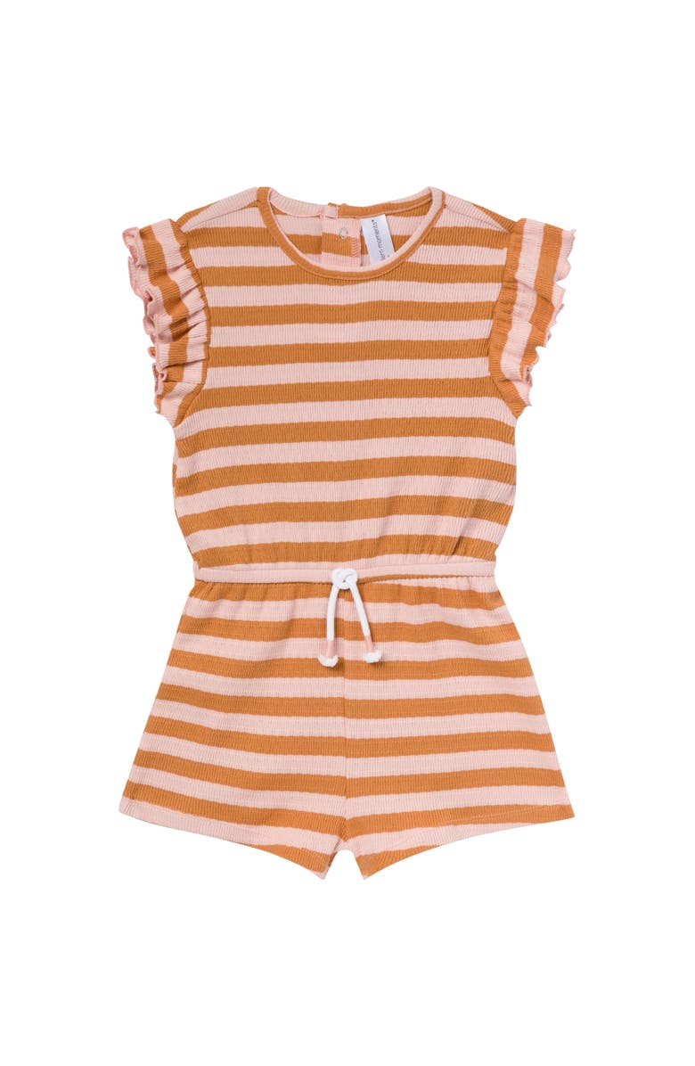 Modern Moments<sup>™</sup> by Gerber Flutter Sleeve Romper, Main, color, Rose Stripe