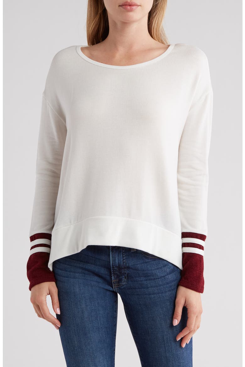 Spring Varsity Sweater, Main, color, IVORY