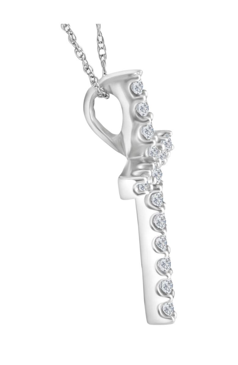 Bliss Diamond 1/3 Ct Lab Diamond Cross Pendant Necklace 18" Gold 21mm Tall, Alternate, color, 