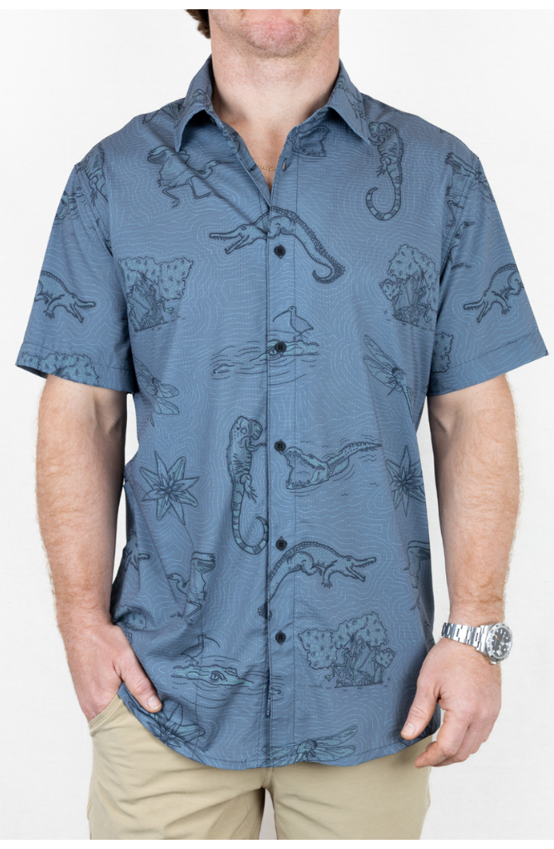 Baja Llama El Manglar - Mojave Button Up, Alternate, color, Black