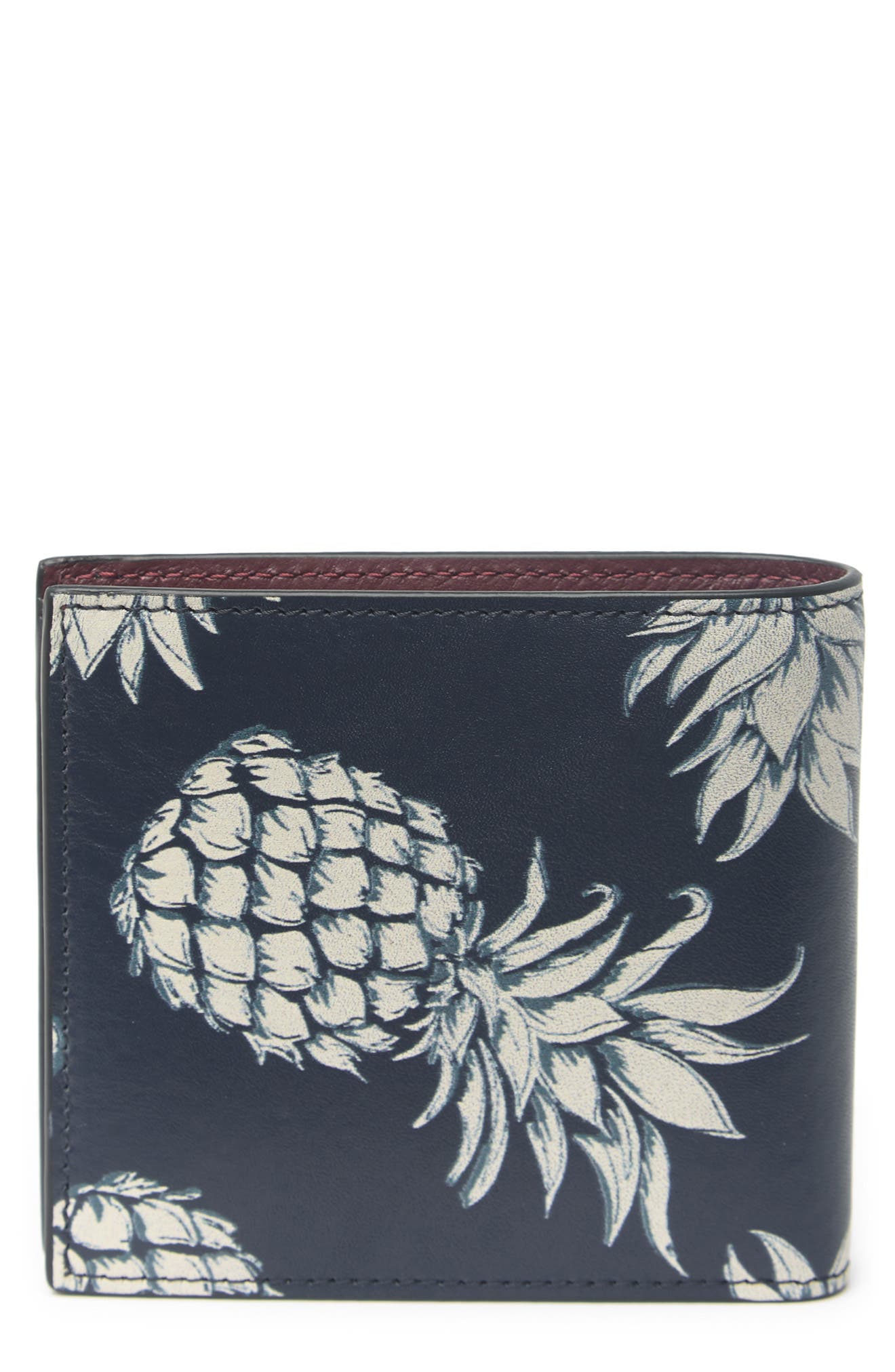 Valentino Bi-Fold Printed Leather Card Wallet (Men) | Nordstromrack