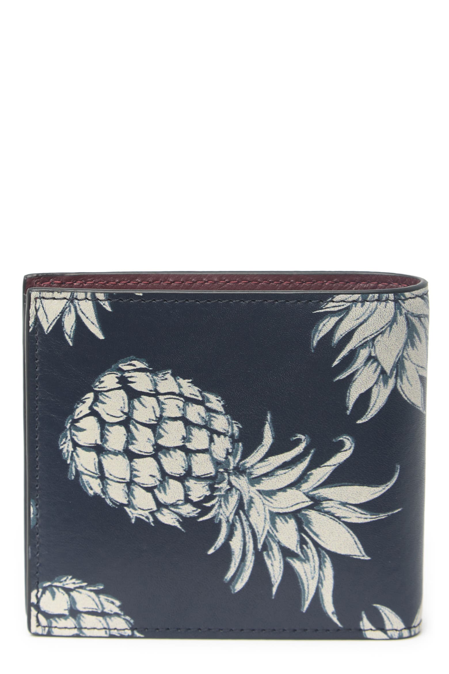Bi Logistics Valentino Bi-Fold Printed Leather Card Wallet (Men) | Nordstromrack