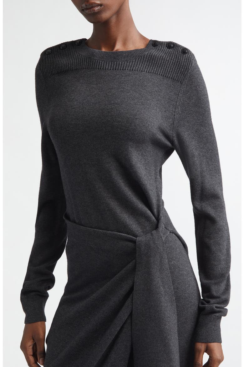 Jozira Long Sleeve Sweater Dress, Alternate, color, ANTHRACITE