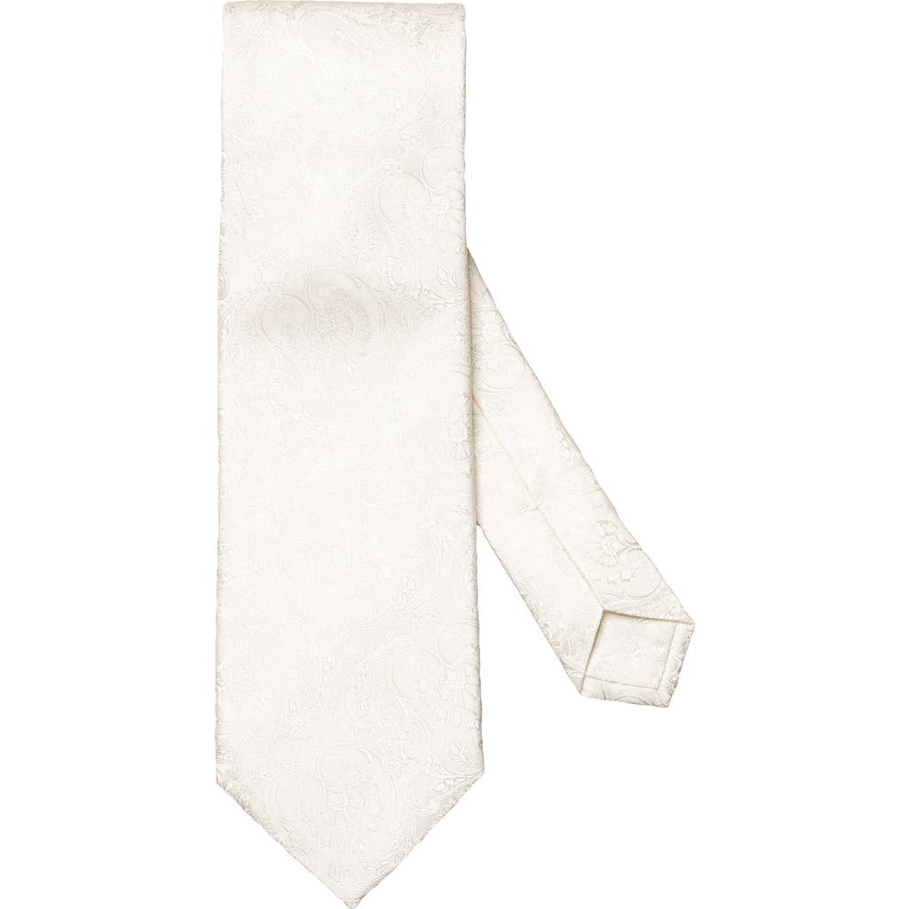Eton Paisley Evening Silk Classic Tie In Natural