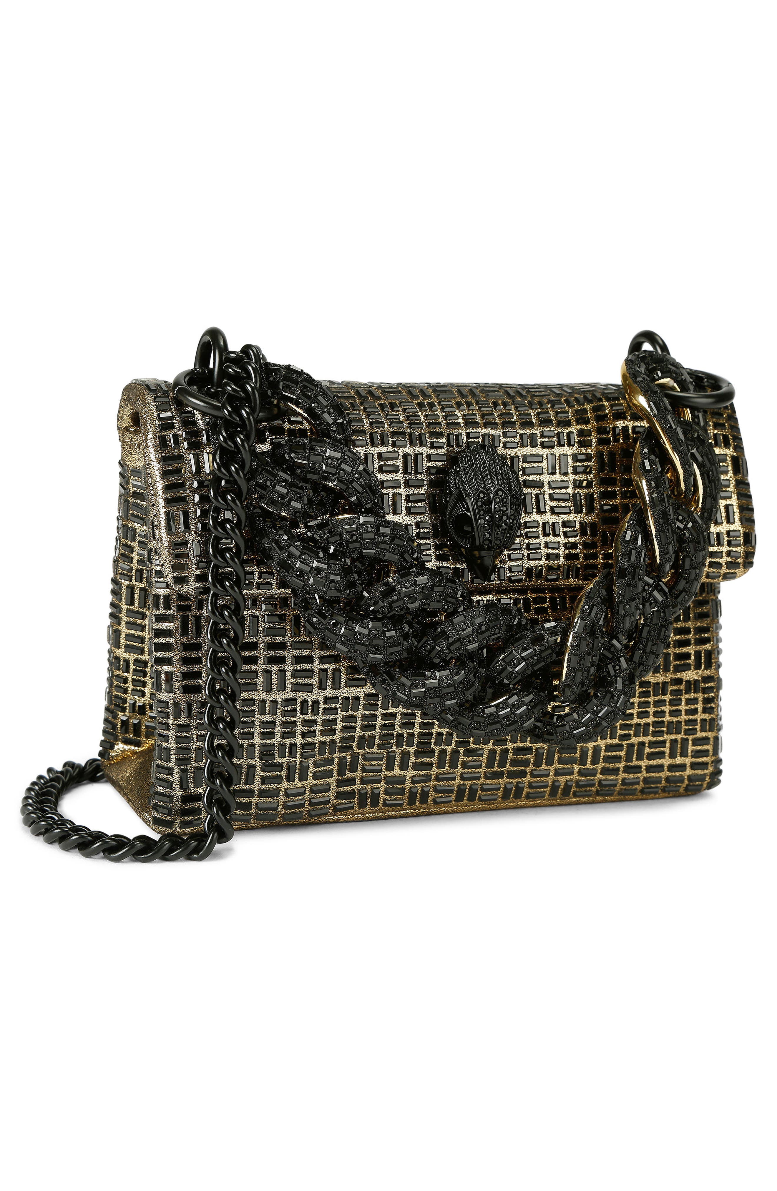 Kurt Geiger London Mini Kensington Chain Convertible Crossbody Bag, Alternate, color, Charcoal