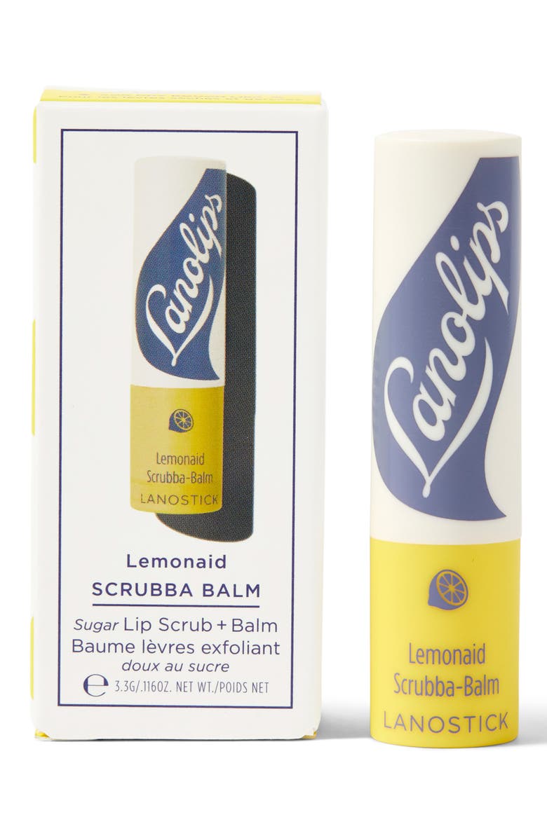 Lanolips Lanostick Lemonaid Scrubba-Balm Sugar Lip Scrub + Balm, Alternate, color, 