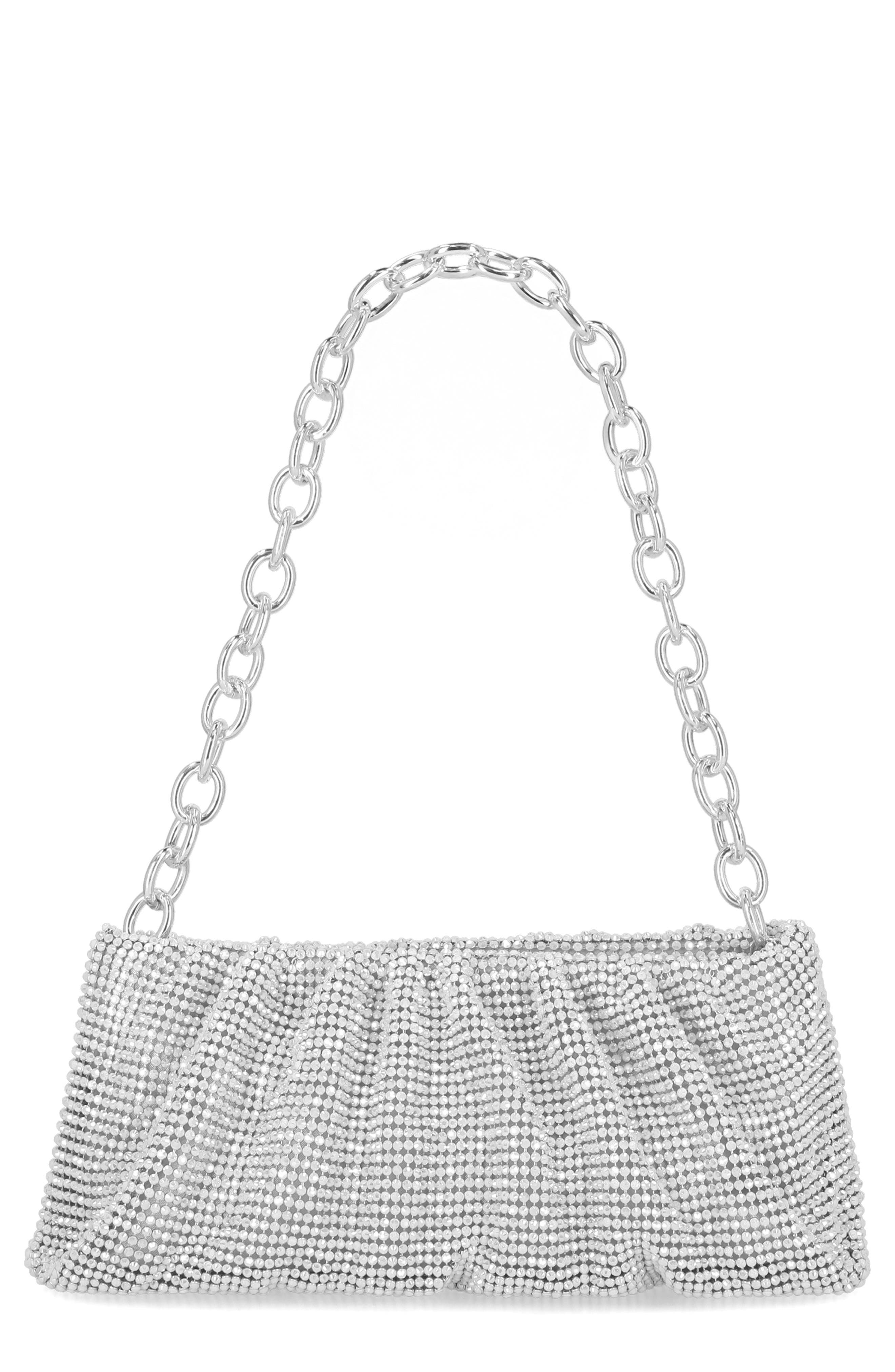 Jessica McClintock Nixie Crystal Mesh Clutch