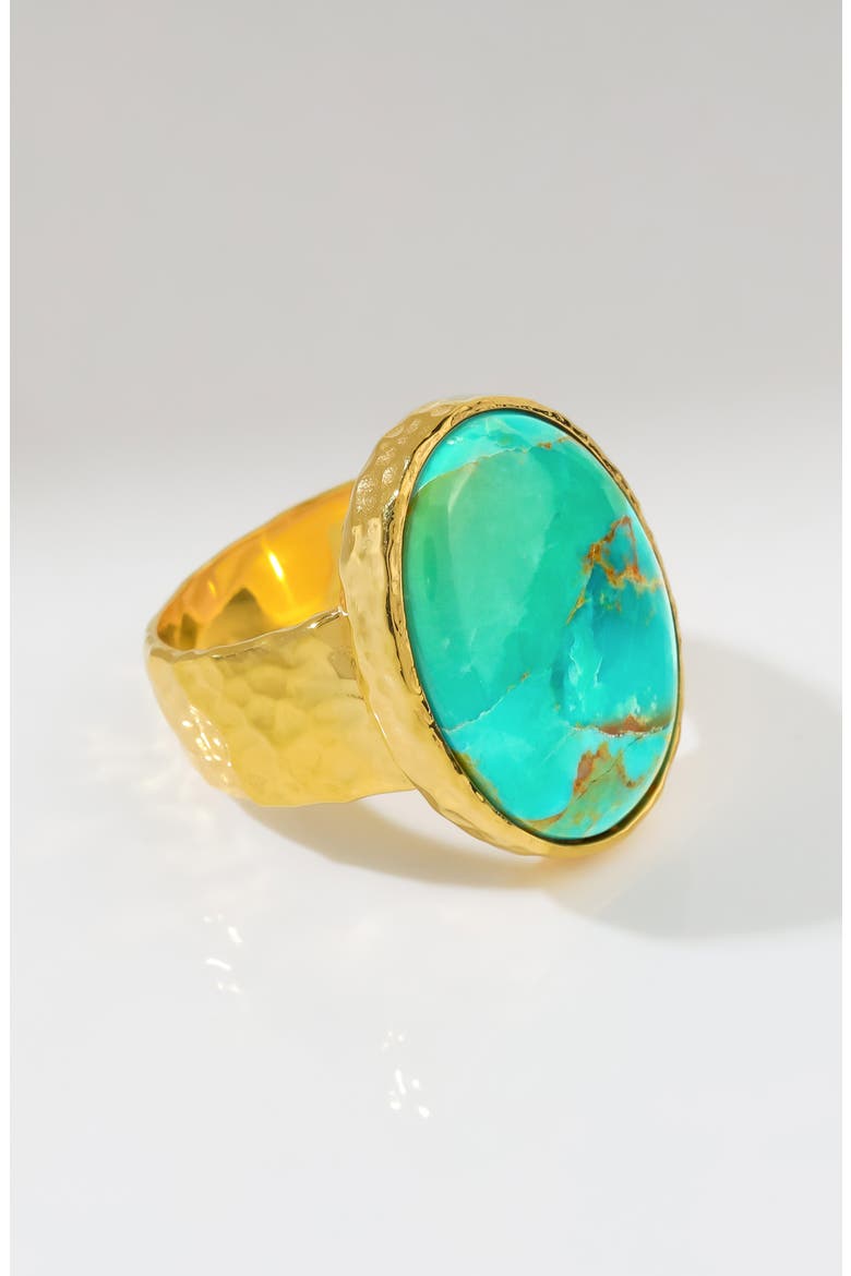 Mohave Turquoise Ring, Alternate, color, BLUE