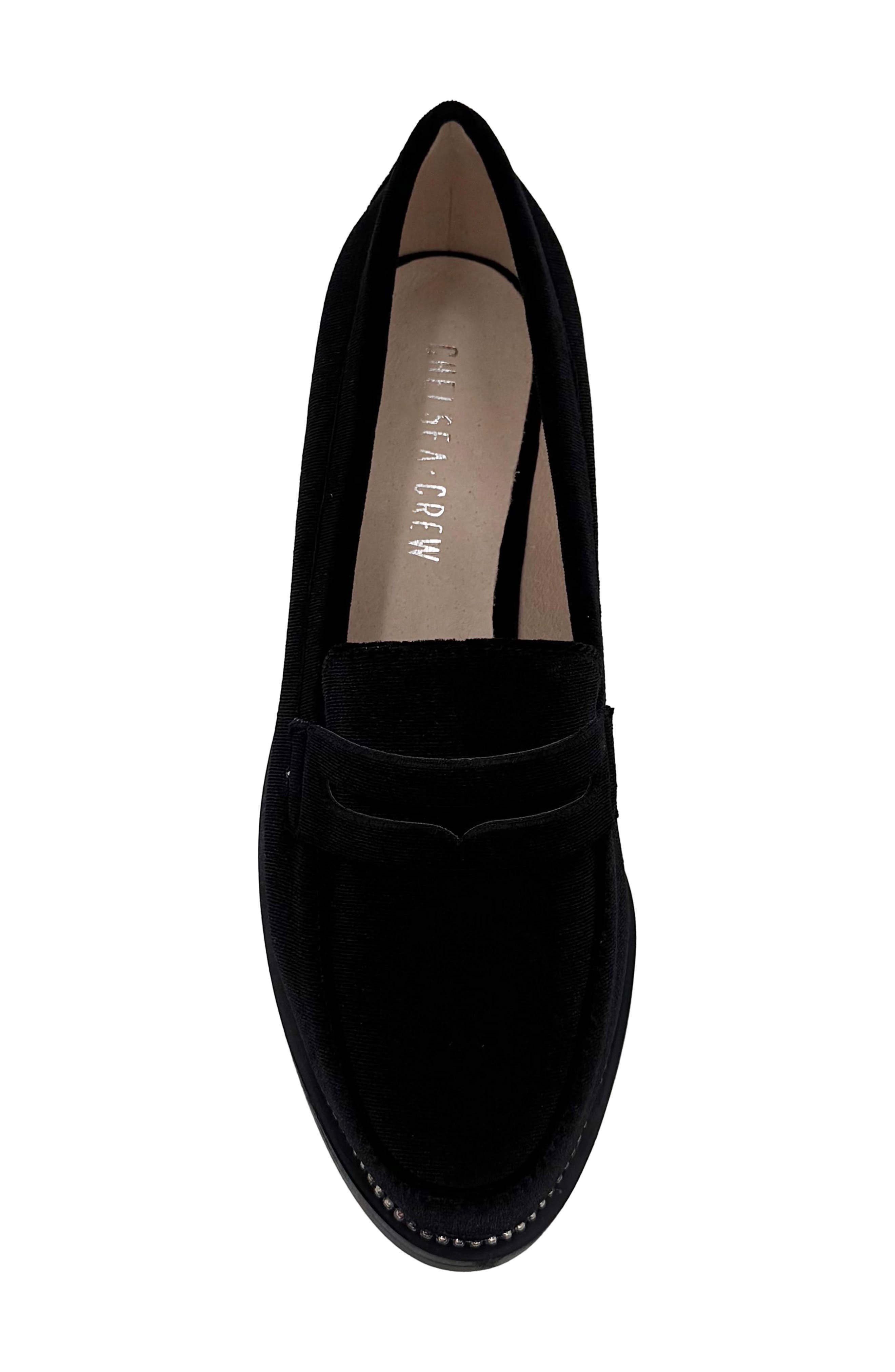 CHELSEA CREW Lea Penny Loafer, Alternate, color, Black