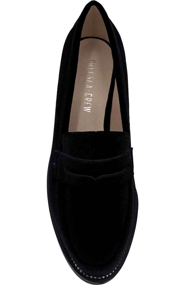 CHELSEA CREW Lea Penny Loafer, Alternate, color, Black