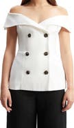 Bardot Eliora Off the Shoulder Linen Top