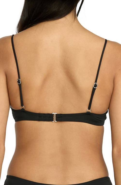 Billabong Sol Searcher Jaclyn Crop Bikini Top In Black