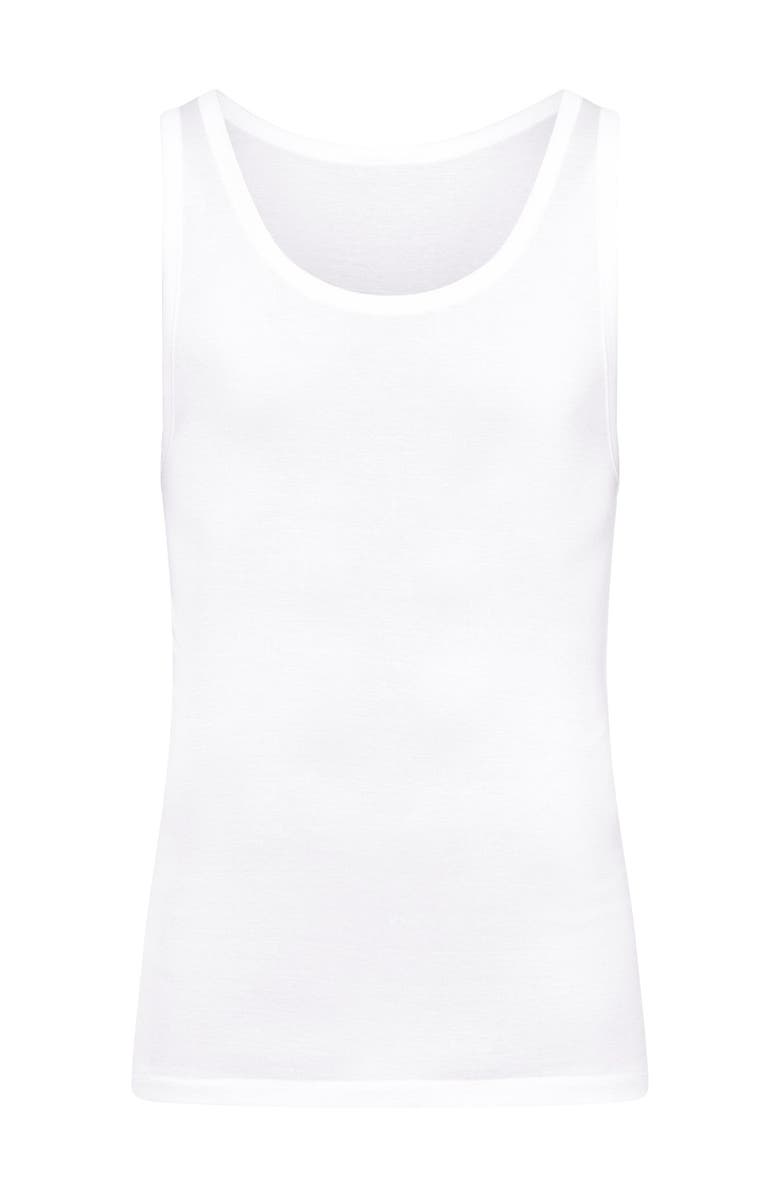 Hanro Cotton Pure Tank Top, Main, color, White