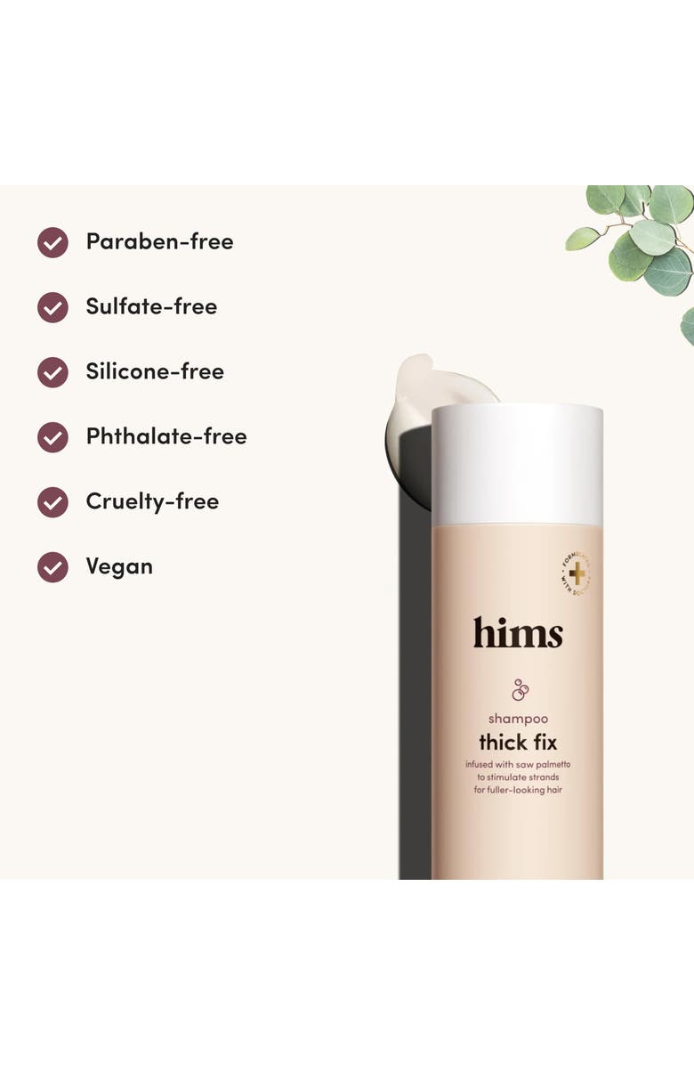 HIMS & HERS Thick Fix Shampoo Thickening, Strengthening, Saw Palmetto & Niacinamide Formula, Alternate, color, Beige