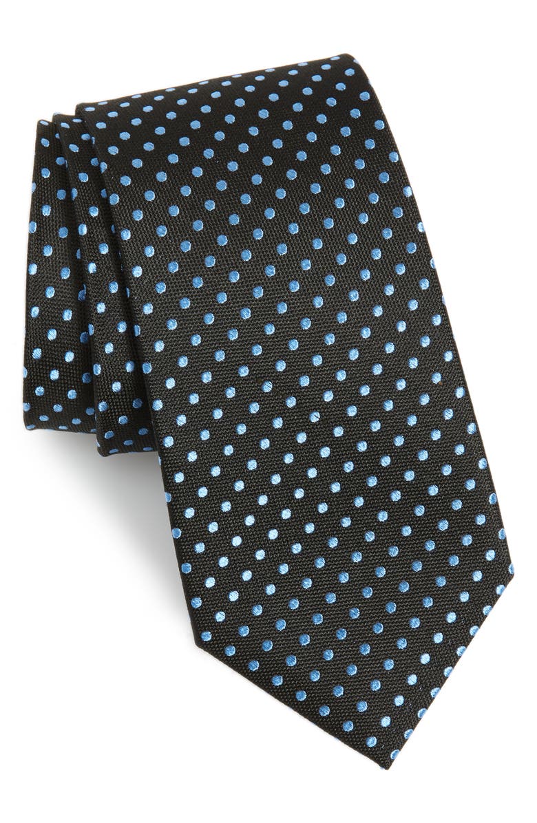 NORDSTROM MEN'S SHOP Norton Dot Silk Tie, Main, color, 