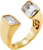 BY ADINA EDEN CZ Emerald Cut Tip Ring