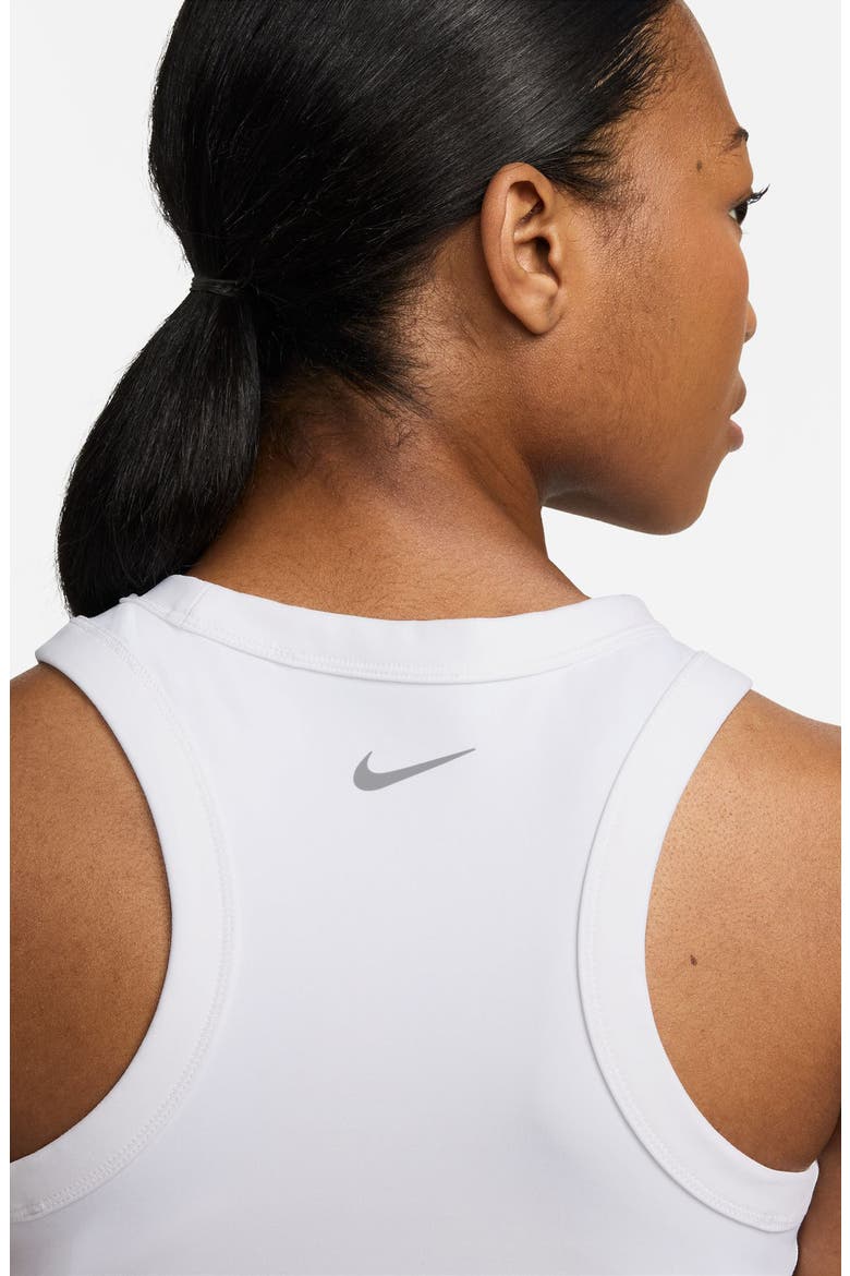One Fitted Dri-FIT Cropped Tank Top, Alternate, color, 100 100 WHITE/BLACK